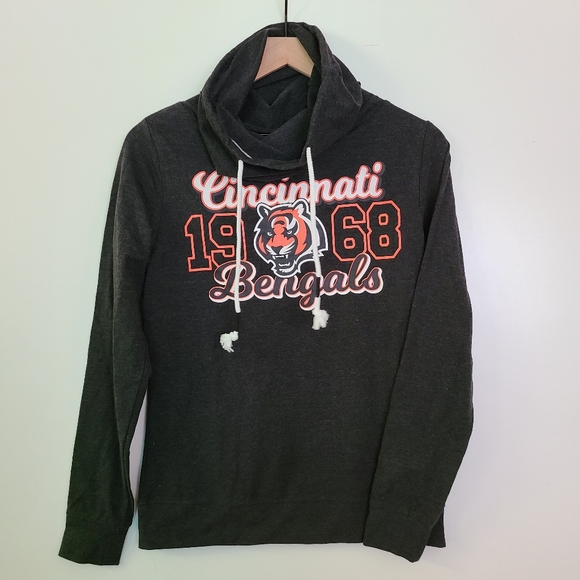 Cincinnati bengals funnel neck tshirt sweater - Picture 2 of 5